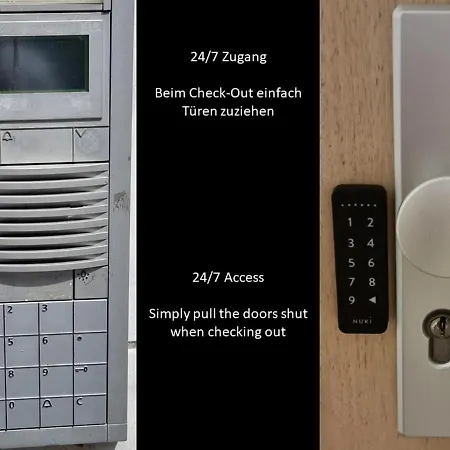 דירה Federnest - Luxus-studio - Kingsize Boxspringbett - Home-office Mit Monitor Und Drucker - 11 Min Hbf