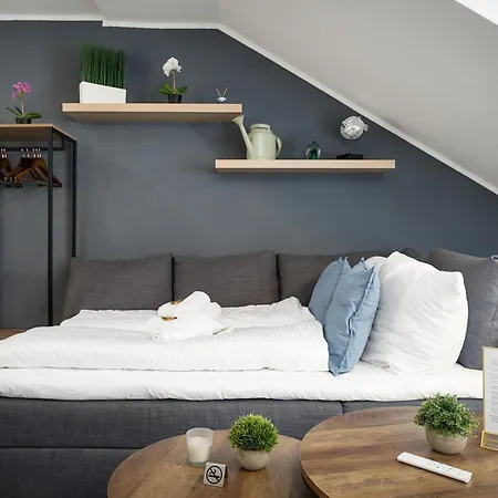 Apartamento Federnest - Luxus-studio - Kingsize Boxspringbett - Home-office Mit Monitor Und Drucker - 11 Min Hbf Duisburgo