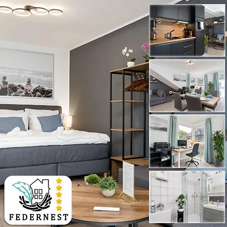 Apartment Federnest: Luxury With King Bed & Office *