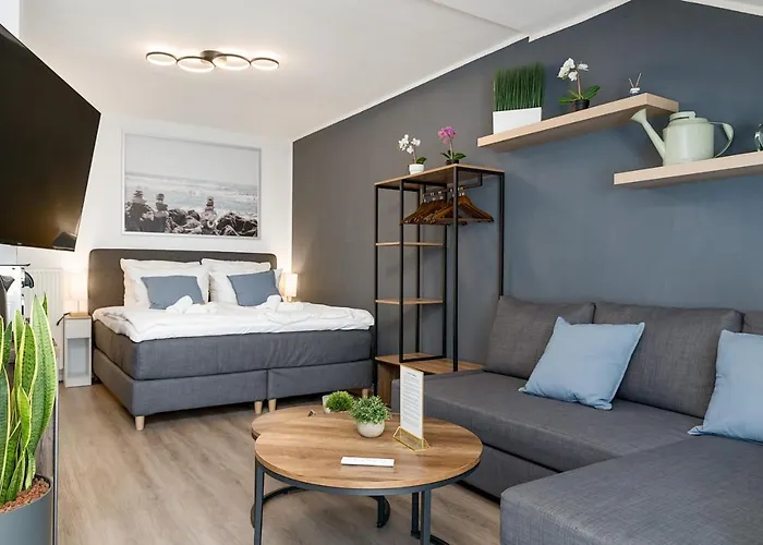 Federnest - Luxus-studio - Kingsize Boxspringbett - Home-office Mit Monitor Und Drucker - 11 Min Hbf *