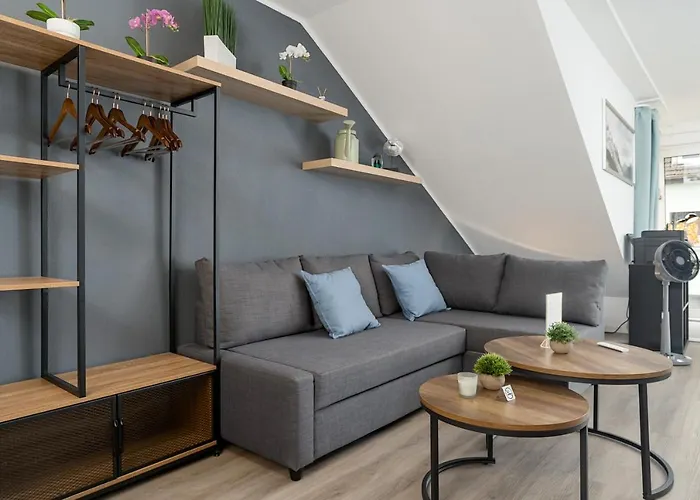 Federnest - Luxus-studio - Kingsize Boxspringbett - Home-office Mit Monitor Und Drucker - 11 Min Hbf Duisburg