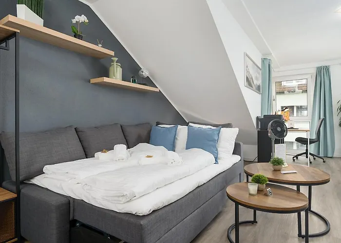 Federnest - Luxus-studio - Kingsize Boxspringbett - Home-office Mit Monitor Und Drucker - 11 Min Hbf Apartmán *