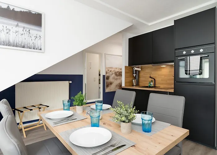 Apartmán Federnest - Luxus-studio - Kingsize Boxspringbett - Home-office Mit Monitor Und Drucker - 11 Min Hbf *